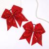 imageOaoleer 12pcs Glitter Cheer Bows for Cheerleading 7 Large Shiny Cheer Hair Bows Ponytail Holder for Cheerleader Girls Softball Sports BlueRed