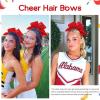 imageOaoleer 12pcs Glitter Cheer Bows for Cheerleading 7 Large Shiny Cheer Hair Bows Ponytail Holder for Cheerleader Girls Softball Sports BlueRed