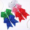 imageOaoleer 12pcs Glitter Cheer Bows for Cheerleading 7 Large Shiny Cheer Hair Bows Ponytail Holder for Cheerleader Girls Softball Sports BlueRed