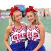 imageOaoleer 12pcs Glitter Cheer Bows for Cheerleading 7 Large Shiny Cheer Hair Bows Ponytail Holder for Cheerleader Girls Softball Sports BlueRed