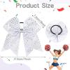 imageOaoleer 12pcs Glitter Cheer Bows for Cheerleading 7 Large Shiny Cheer Hair Bows Ponytail Holder for Cheerleader Girls Softball Sports BlueSilver
