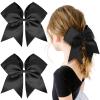 image2PCS 8quot Jumbo Cheer Bow Clip with Tails Oaoleer Large Cheerleading Hair Bows for Girls Teen Softball Cheerleader Outfit Uniform NavyBlack