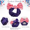 image4 PCS Patriotic Velvet Scrunchies Oaoleer 4th of July Hair Ties Elastics Scrunchy Bobbles Soft Hair Bands Ponytail Holder American USA Hair Accessories for Women Girls American  VelvetAmerican  Velvet