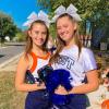image:imageOAOLEER 6PCS Glitter Cheer Hair Bows for Cheerleading Sparkly Leather Ponytail Holder Elastic Band Handmade Hair Tie for Cheerleader Teen Girls College Sports SilverSilver