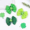 image:imageOAOLEER 6PCS St Patricks Day Hair Bows Clips for Girls Grosgrain Ribbon Green Clover Hair Bows Lucky Irish Party Bowknot Hairpins Barrette for Women Chirld Kids St PatricksESt PatricksE