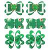 image:imageOAOLEER 6PCS St Patricks Day Hair Bows Clips for Girls Grosgrain Ribbon Green Clover Hair Bows Lucky Irish Party Bowknot Hairpins Barrette for Women Chirld Kids St PatricksESt PatricksD
