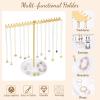 image:imageOAOLEER Jewelry Stand Holder OrganizerNecklace Holder Gold Jewelry Stand Displays with Hanging Storage for Necklace Bracelet Earrings Rings1Tier