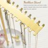 image:imageOAOLEER Jewelry Stand Holder OrganizerNecklace Holder Gold Jewelry Stand Displays with Hanging Storage for Necklace Bracelet Earrings Rings1Tier
