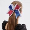image:image12pcs 8 American Flag Cheer Bows for Girls Oaoleer 4th of July Cheerleading Hair Bow Independence Day Hair Accessories for Teens Women GirlsColor D
