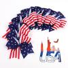 image:image12pcs 8 American Flag Cheer Bows for Girls Oaoleer 4th of July Cheerleading Hair Bow Independence Day Hair Accessories for Teens Women GirlsColor G