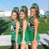 image:imageOaoleer 12Pcs Small Glitter Cheer Bows for Cheerleader45inch Rhinestones Hair Bow Elastic Band Ponytail Holder for Cheerleading Girls Sports GreenGreen