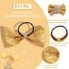 image:imageOaoleer 8Pcs Tailless Cheer Bows Boutique 6 Bling Sparkle Rhinestones Tailless Hair Bows Ponytail Holder Elastic Band Handmade for Cheerleading Teen Girls College Sports Gold