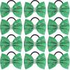 image:imageOaoleer 12Pcs Small Glitter Cheer Bows for Cheerleader45inch Rhinestones Hair Bow Elastic Band Ponytail Holder for Cheerleading Girls Sports GreenGreen