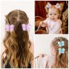 image:imageOaoleer Butterfly Hair Clips 10PCS Mini Satin Hair Bow Colorful Barrettes for Baby Girls Women Halloween Cosplaying Party Decor 2Tulle Butterfly