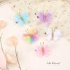 image:imageOaoleer Butterfly Hair Clips 10PCS Mini Satin Hair Bow Colorful Barrettes for Baby Girls Women Halloween Cosplaying Party Decor 2Tulle Butterfly