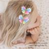 image:imageOaoleer Butterfly Hair Clips 10PCS Mini Satin Hair Bow Colorful Barrettes for Baby Girls Women Halloween Cosplaying Party Decor 2Tulle Butterfly