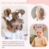 image:imageOaoleer Butterfly Hair Clips 10PCS Mini Satin Hair Bow Colorful Barrettes for Baby Girls Women Halloween Cosplaying Party Decor 2Tulle Butterfly16PCS