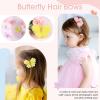 image:imageOaoleer Butterfly Hair Clips 10PCS Mini Satin Hair Bow Colorful Barrettes for Baby Girls Women Halloween Cosplaying Party Decor 2Tulle Butterfly16PCS