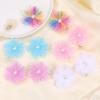 image:imageOaoleer Butterfly Hair Clips 10PCS Mini Satin Hair Bow Colorful Barrettes for Baby Girls Women Halloween Cosplaying Party Decor 2Tulle Flower