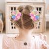image:imageOaoleer Butterfly Hair Clips 10PCS Mini Satin Hair Bow Colorful Barrettes for Baby Girls Women Halloween Cosplaying Party Decor 2Tulle Flower