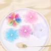 image:imageOaoleer Butterfly Hair Clips 10PCS Mini Satin Hair Bow Colorful Barrettes for Baby Girls Women Halloween Cosplaying Party Decor 2Tulle Flower