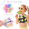 image:imageOaoleer Butterfly Hair Clips 10PCS Mini Satin Hair Bow Colorful Barrettes for Baby Girls Women Halloween Cosplaying Party Decor 2Tulle Flower