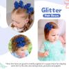 image:imageOAOLEER 2PCS Hair Bows for Girls Blue Sparkly Glitter Toddler Bows with Alligator Clips Girl Hair Accessories for Kids Teen Back to School BlueBlue