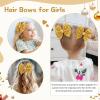 image:imageOAOLEER 2PCS Hair Bows for Girls Blue Sparkly Glitter Toddler Bows with Alligator Clips Girl Hair Accessories for Kids Teen Back to School BlueGold