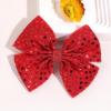 image:imageOAOLEER 2PCS Hair Bows for Girls Blue Sparkly Glitter Toddler Bows with Alligator Clips Girl Hair Accessories for Kids Teen Back to School BlueRed