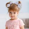 image:imageOAOLEER 2PCS Hair Bows for Girls Blue Sparkly Glitter Toddler Bows with Alligator Clips Girl Hair Accessories for Kids Teen Back to School BlueSilver