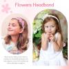 image:imageOAOLEER 4PCS Headband for Girls Flower Headbands Floral Hair Bands Non Slip Hoops Accessories for Girls Toddlers Kids Teens ChildrenButterfly Headbands 1 Count Pack of 4Flower Headbands