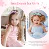 image:imageOAOLEER 4PCS Headband for Girls Flower Headbands Floral Hair Bands Non Slip Hoops Accessories for Girls Toddlers Kids Teens ChildrenButterfly Headbands 1 Count Pack of 4Butterfly Headbands