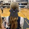 image:imageOAOLEER 16pcs Glitter Cheer Hair Bows for Cheerleader Sparkly Rhinestone Cheer Bows with Ponytail Tie Holder for Teen Girls Softball Girls GreenBlack