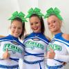 image:imageOAOLEER 16pcs Glitter Cheer Hair Bows for Cheerleader Sparkly Rhinestone Cheer Bows with Ponytail Tie Holder for Teen Girls Softball Girls GreenGreen