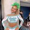 image:imageOAOLEER 16pcs Glitter Cheer Hair Bows for Cheerleader Sparkly Rhinestone Cheer Bows with Ponytail Tie Holder for Teen Girls Softball Girls GreenGreen