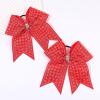 image:imageOAOLEER 16pcs Glitter Cheer Hair Bows for Cheerleader Sparkly Rhinestone Cheer Bows with Ponytail Tie Holder for Teen Girls Softball Girls GreenRed