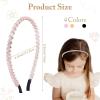 image:imageOAOLEER 4 PCS Rhinestone Headbands for GirlsGlitter Crystal Headbands Thin Sparkly Hairbands Fashion Beaded Hair Hoops for Girls Hair Accessories Birthday Wedding