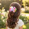 image:imageOAOLEER 6Pcs Easter Bunny Hair Bow Clips Rabbit Hair Bow Accessories for Easter Party Birthday Supplies Pink Easter BowPink Easter Bow