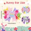 image:imageOAOLEER 6Pcs Easter Bunny Hair Bow Clips Rabbit Hair Bow Accessories for Easter Party Birthday Supplies Pink Easter BowPink Easter Bow