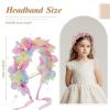 image:imageOAOLEER Glitter Headband for Girls Flower Girl Headpiece Gold Sparkly Sequin Hair Bow Headband for Girls Toddler Kid Bow Head Band