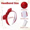 image:imageOAOLEER Glitter Headband for Girls Flower Girl Headpiece Sparkly Sequin Hair Bow Headband for Girls Toddler Kid Bow Head Band