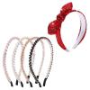 image:imageOAOLEER 4 PCS Rhinestone Headbands for GirlsGlitter Crystal Headbands Thin Sparkly Hairbands Fashion Beaded Hair Hoops for Girls Hair Accessories Birthday Wedding