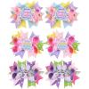 image:imageOAOLEER 6Pcs Easter Bunny Hair Bow Clips Rabbit Hair Bow Accessories for Easter Party Birthday Supplies Pink Easter BowPink Easter Bow