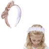 image:imageOAOLEER Glitter Headband for Girls Flower Girl Headpiece Red Sparkly Sequin Hair Bow Headband for Girls Toddler Kid Bow Head Band