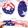 image:image4 PCS Patriotic Haitr Scrunchies Oaoleer 4th of July Hair Ties Elastics Scrunchy Bobbles Soft Hair Bands Ponytail Holder American USA Hair Accessories for Women Girls American  PolyesterAmerican  Polyester