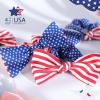 image:image4 PCS Patriotic Haitr Scrunchies Oaoleer 4th of July Hair Ties Elastics Scrunchy Bobbles Soft Hair Bands Ponytail Holder American USA Hair Accessories for Women Girls American  PolyesterAmerican  Polyester B