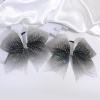 image:imageOAOLEER 6pcs 7 Large Glitter Cheer Hair Bows for Cheerleader Black Gradient Rhinestone Shiny Cheer Bow with Ponytail Tie Holder for Girls Softball Cheerleader BlackBlack