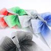 image:imageOAOLEER 6pcs 7 Large Glitter Cheer Hair Bows for Cheerleader Black Gradient Rhinestone Shiny Cheer Bow with Ponytail Tie Holder for Girls Softball Cheerleader BlackGreen