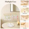 image:imageOAOLEER Bracelet Holder Display Gold Jewelry Holder with Movable Hooks Bracelet Stand Organizer Jewelry Display Stand for Necklaces Bangles