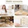 image:imageOAOLEER Bracelet Holder DisplayAcrylic Necklace Organizer 3Tier Rotating Bracelet Stand Gold Metal Jewelry Display for Vendor With 36 Hooks